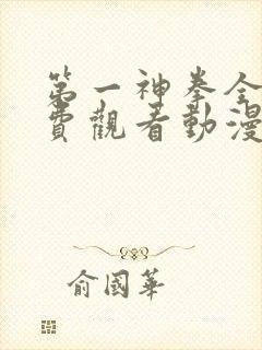 第一神拳全集免费观看动漫