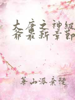 大唐之神级太子爷最新章节