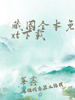 藏国全本免费txt下载