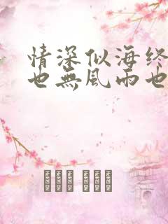 情深似海终成空也无风雨也无情