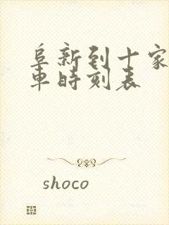 阜新到十家子客车时刻表