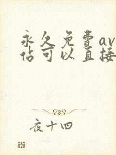 永久免费av网站可以直接看的