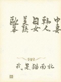 欧美日韩中文字幕熟女人妻