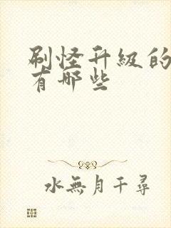 刷怪升级的游戏有哪些