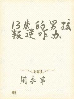 13岁的男孩子叛逆咋办