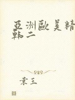 亚洲欧美精品日韩二