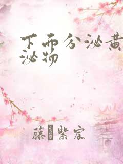 下面分泌黄色分泌物