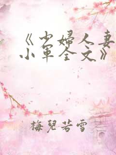 《少妇人妻诗雨小军全文》