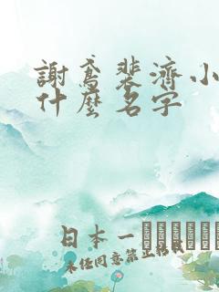 谢鸢裴济小说叫什么名字