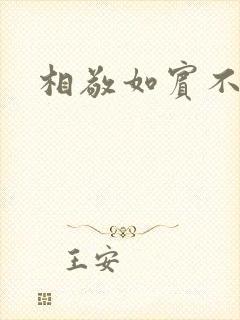 相敬如宾不相睹