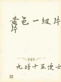 黄色一级片一级片