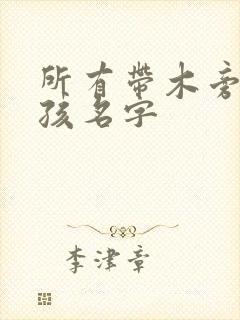 所有带木旁的女孩名字