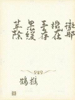 苹果手机微信清除缓存在哪里