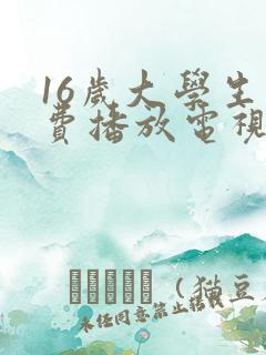 16岁大学生免费播放电视剧最新