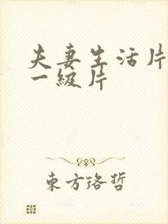 夫妻生活片黄色一级片