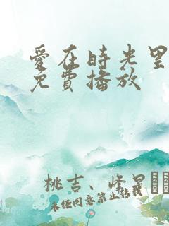 爱在时光里流转免费播放