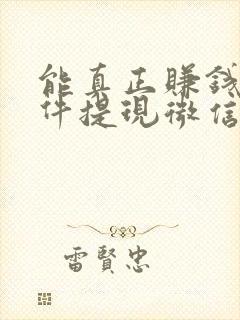 能真正赚钱的软件提现微信