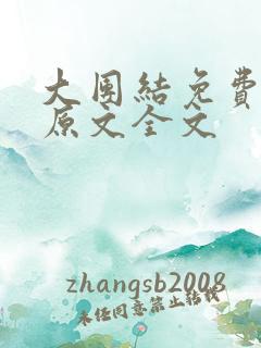 大团结免费阅读原文全文