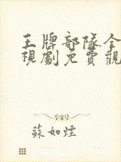 王牌部队全集电视剧免费观看