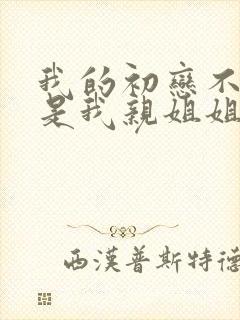 我的初恋不可能是我亲姐姐