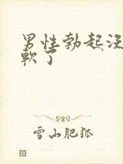 男性勃起没射就软了