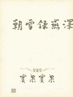 朝雪录燕泽结局