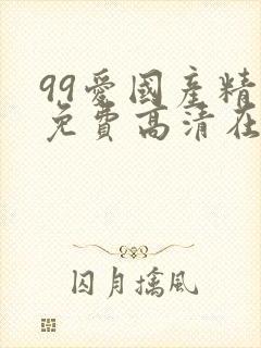 99爱国产精品免费高清在线