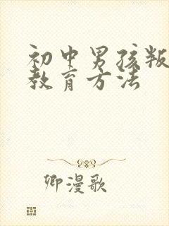 初中男孩叛逆期教育方法