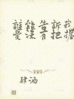 谁能告诉我我的爱没有把握是什么歌