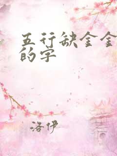 五行缺金金字旁的字