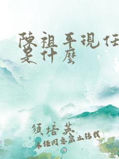 陈祖平现任职务是什么