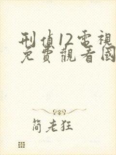 刑侦12电视剧免费观看国语版