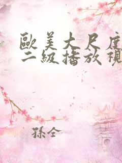 欧美大尺度一级二级播放视频