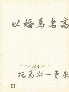 以婚为名高干文