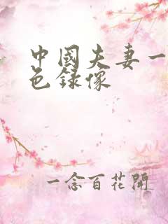 中国夫妻一级黄色录像