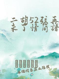 二胡52弦再续未了情简谱