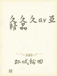 久久久av亚洲精品