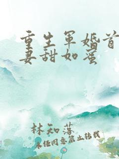 重生军婚首长宠妻甜如蜜