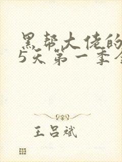 黑帮大佬的365天第一季全集免费观看