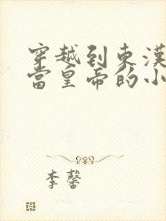 穿越到东汉末年当皇帝的小说