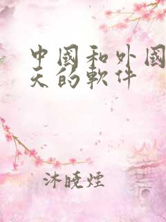 中国和外国人聊天的软件