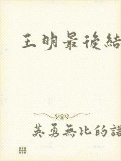 王明最后结局