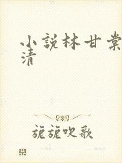 小说林甘棠温晏清