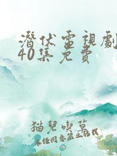 潜伏电视剧全集40集免费