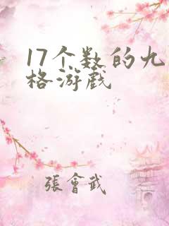 17个数的九宫格游戏