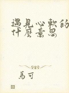 遇见心软的神是什么意思