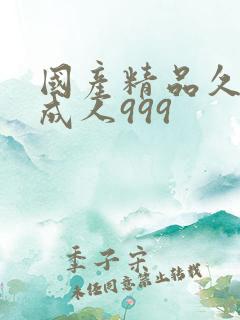 国产精品久久久成人999