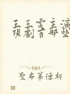 王玉雯主演的电视剧有哪些