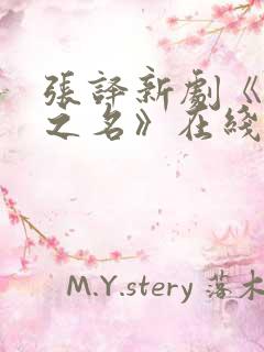 张译新剧《以法之名》在线观看免费