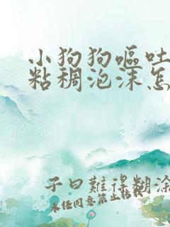 小狗狗呕吐白色粘稠泡沫怎么办